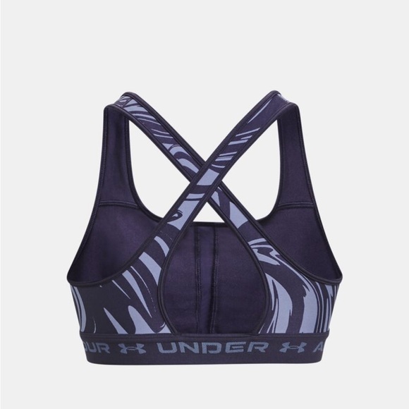 NWT $40 Women's Under Armour Mid Crossback Print Size 3X Sports Bra - Picture 4 of 9